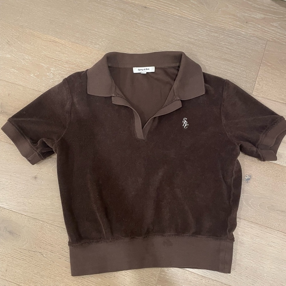 Sporty & Rich Chocolate Polo Shirt